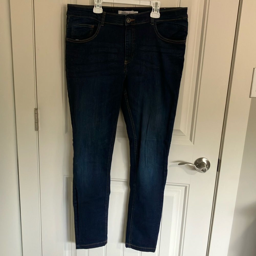 BRIAN BAILEY Jeans Slim DARK DENIM 34 XL LIKE NEW